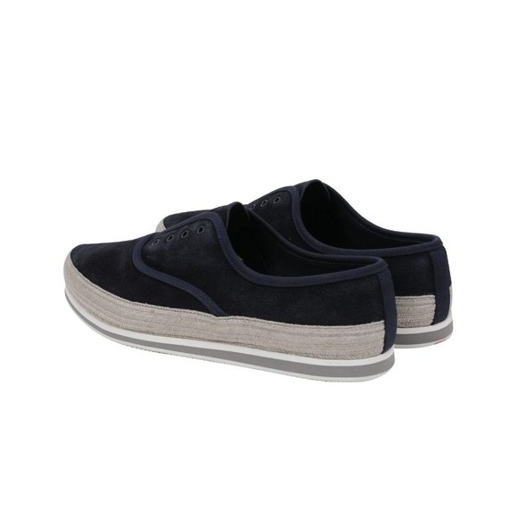 Prada Mens Espadrille Sneakers US8.5 UK7.5 Blue Grey Suede Slip On St Tropez - Picture 5 of 11
